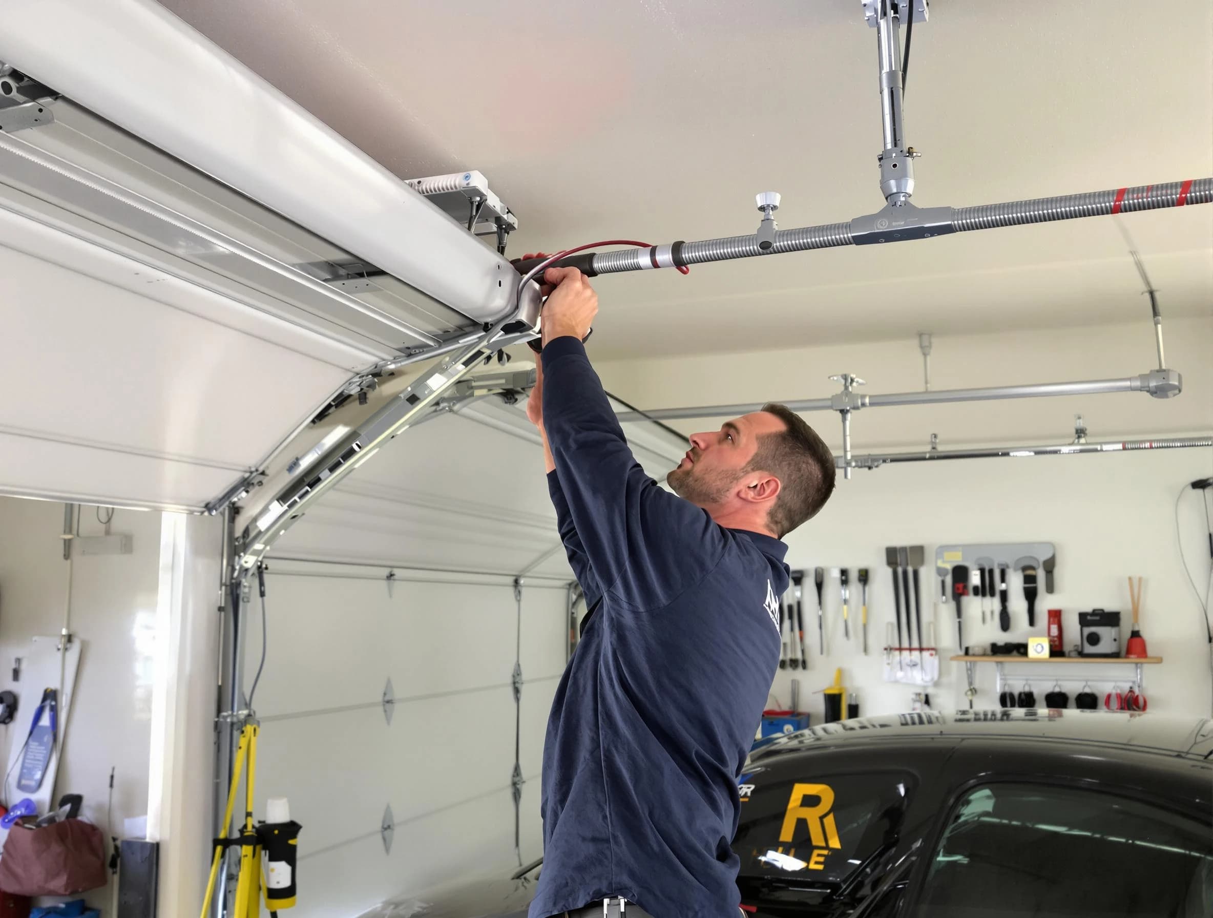 Scott Garage Door Repair technician performing garage door cable repair in Scott