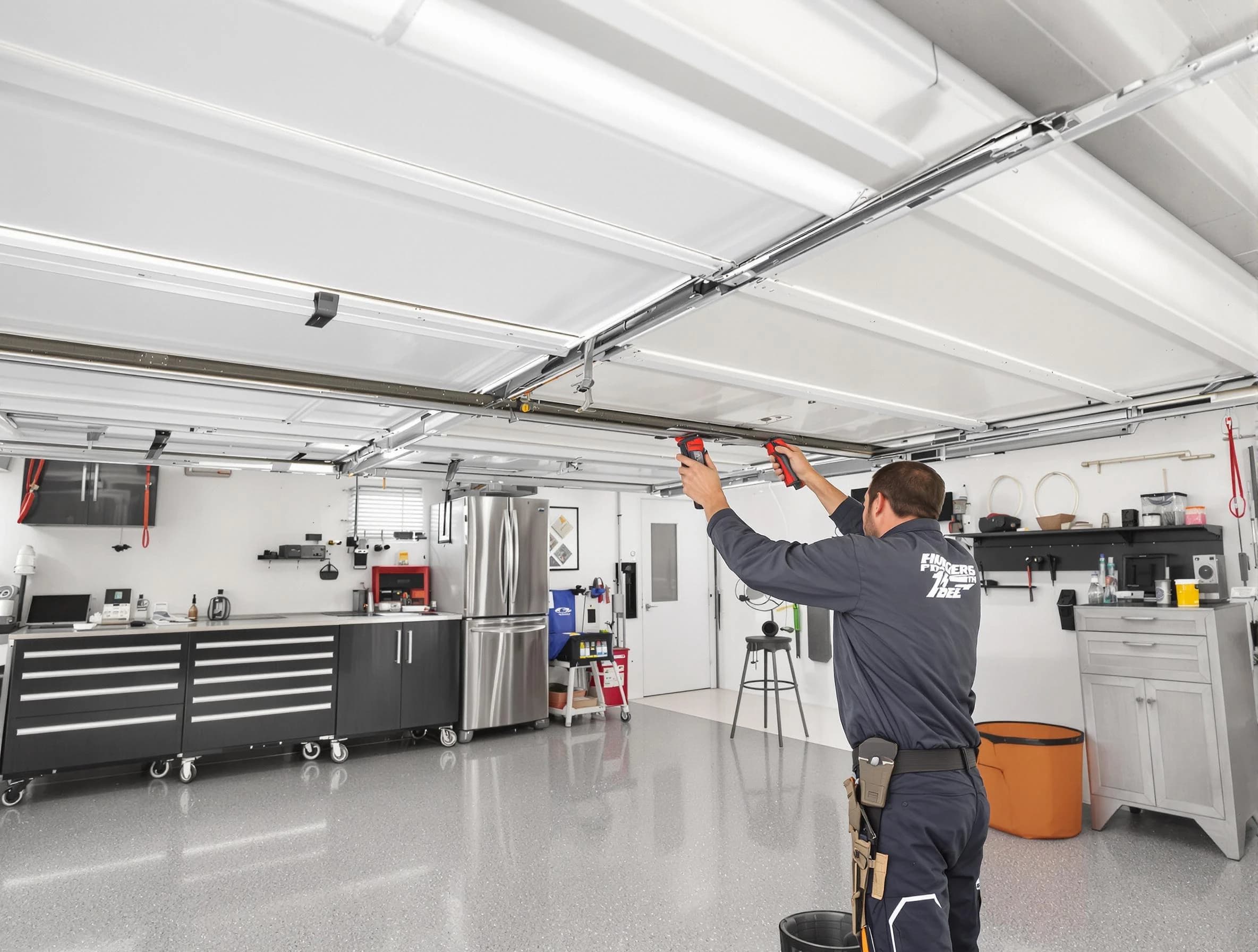 Overhead garage door repair service by Scott Garage Door Repair in Scott