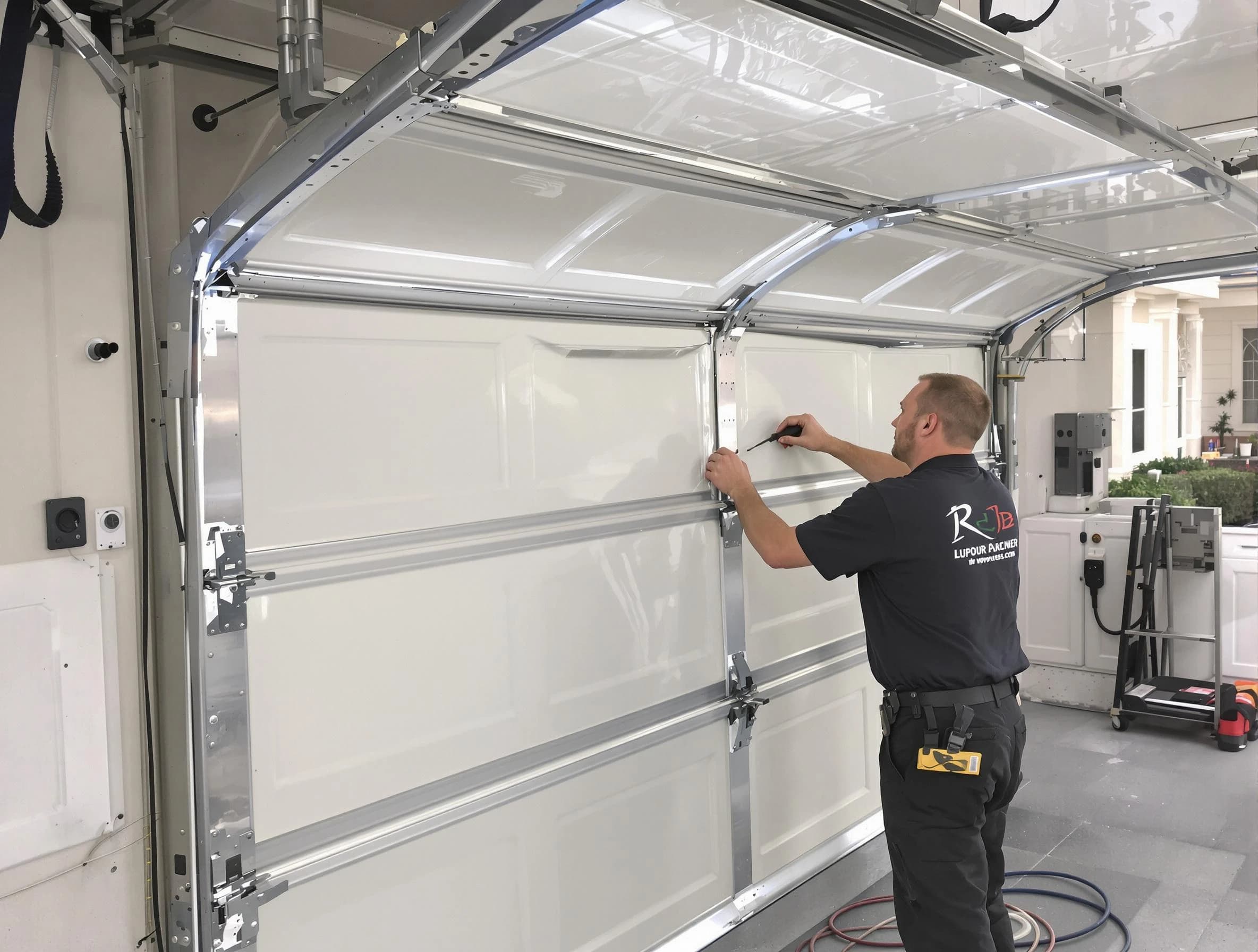 Scott Garage Door Repair professional performing panel repair in Scott