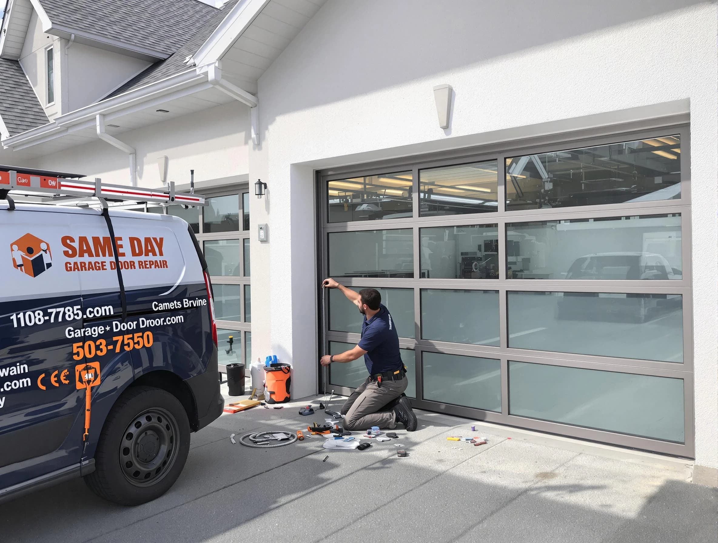 Same-day garage door repair service by Scott Garage Door Repair in Scott