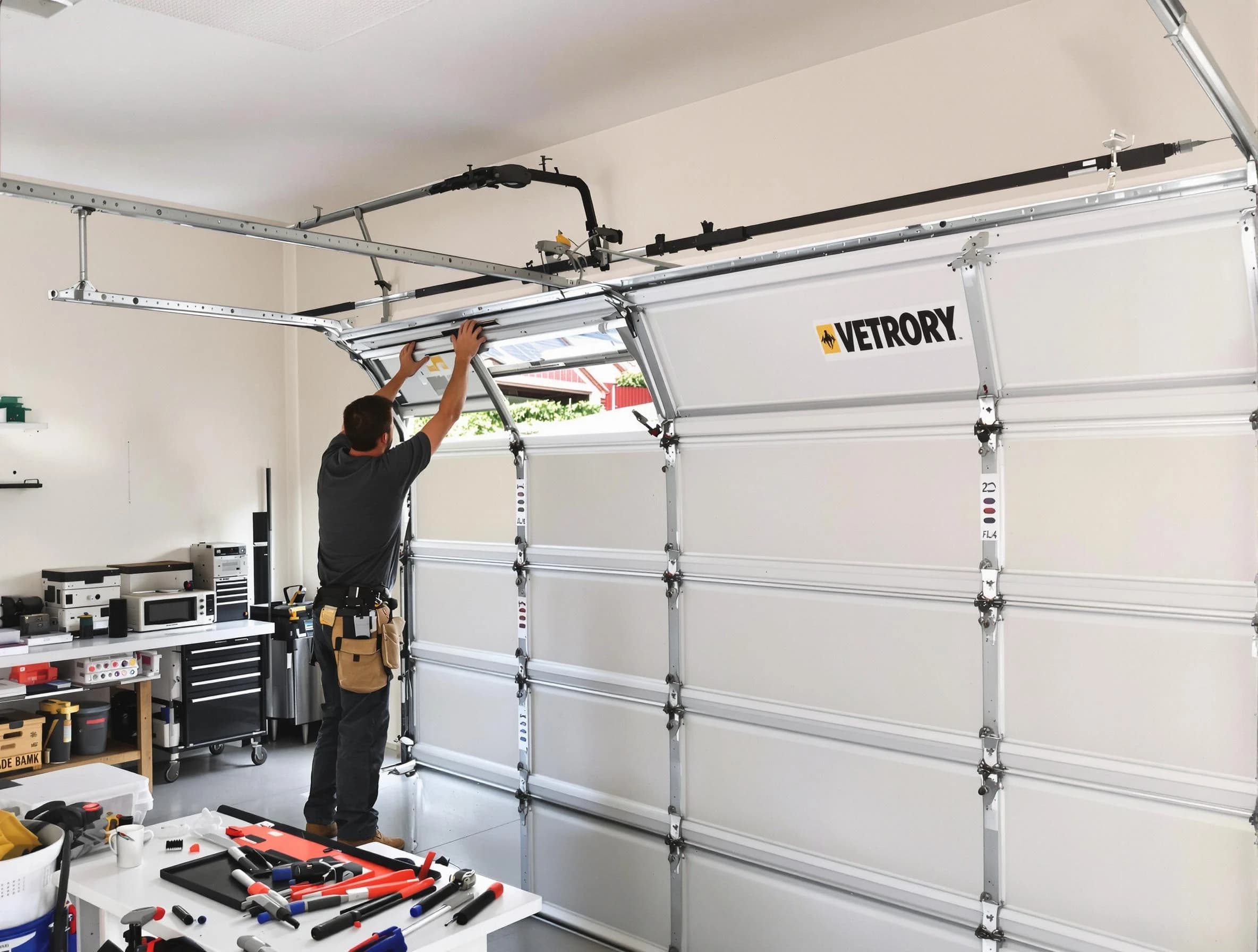 Scott Garage Door Repair technician performing section replacement in Scott