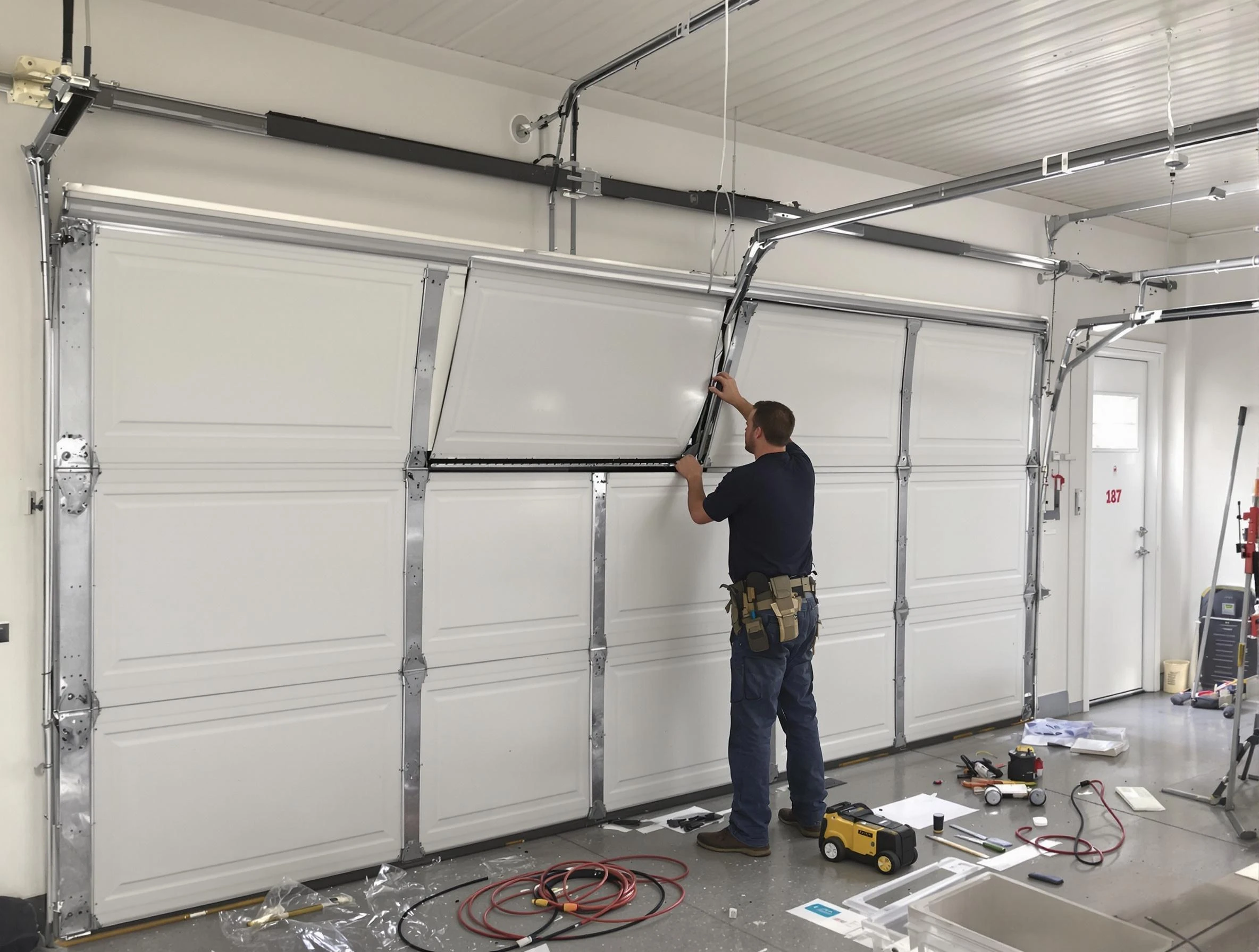 Garage Door Section Replacement in Scott
