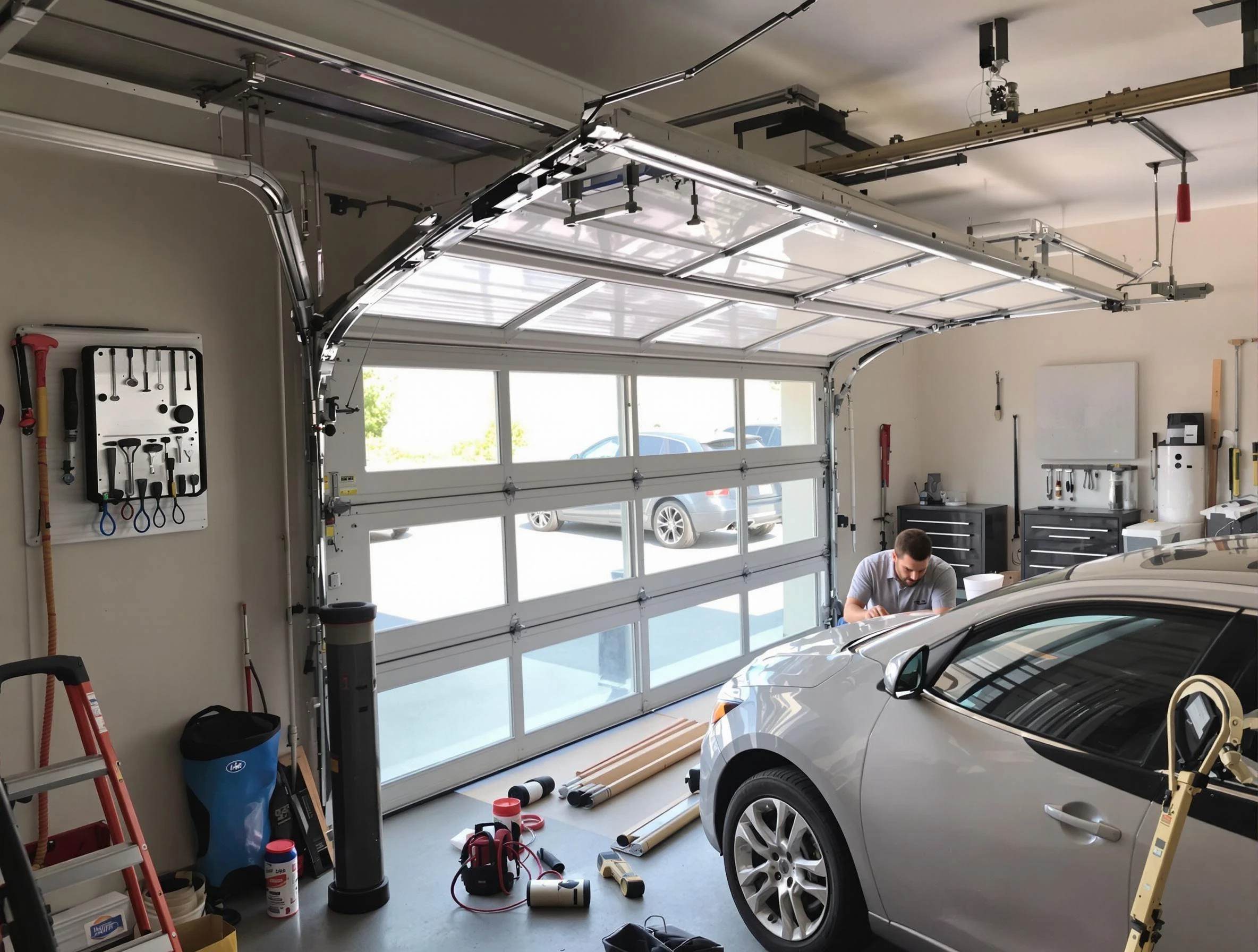 Garage door noise reduction service by Scott Garage Door Repair in Scott