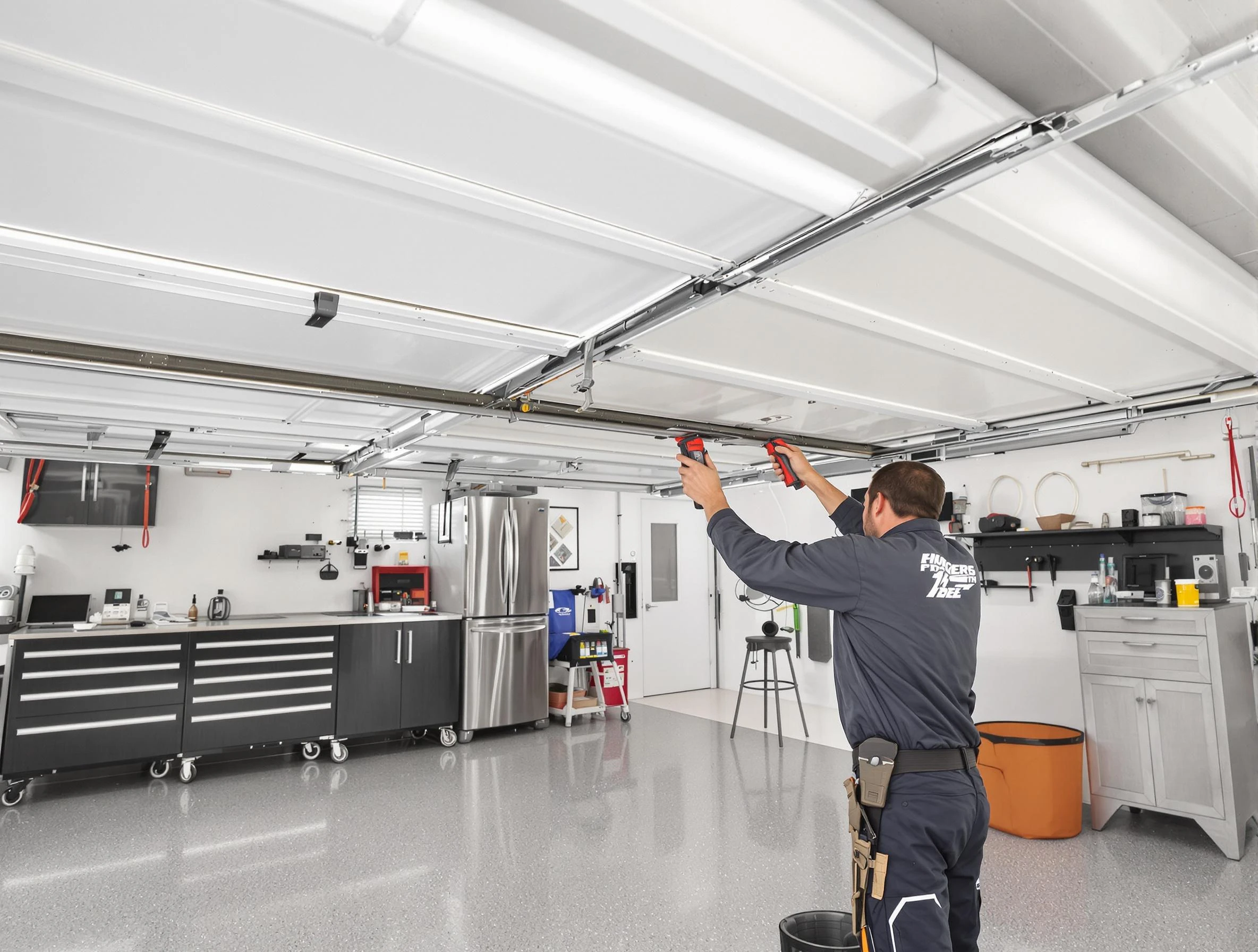 Overhead garage door repair service by Scott Garage Door Repair in Scott