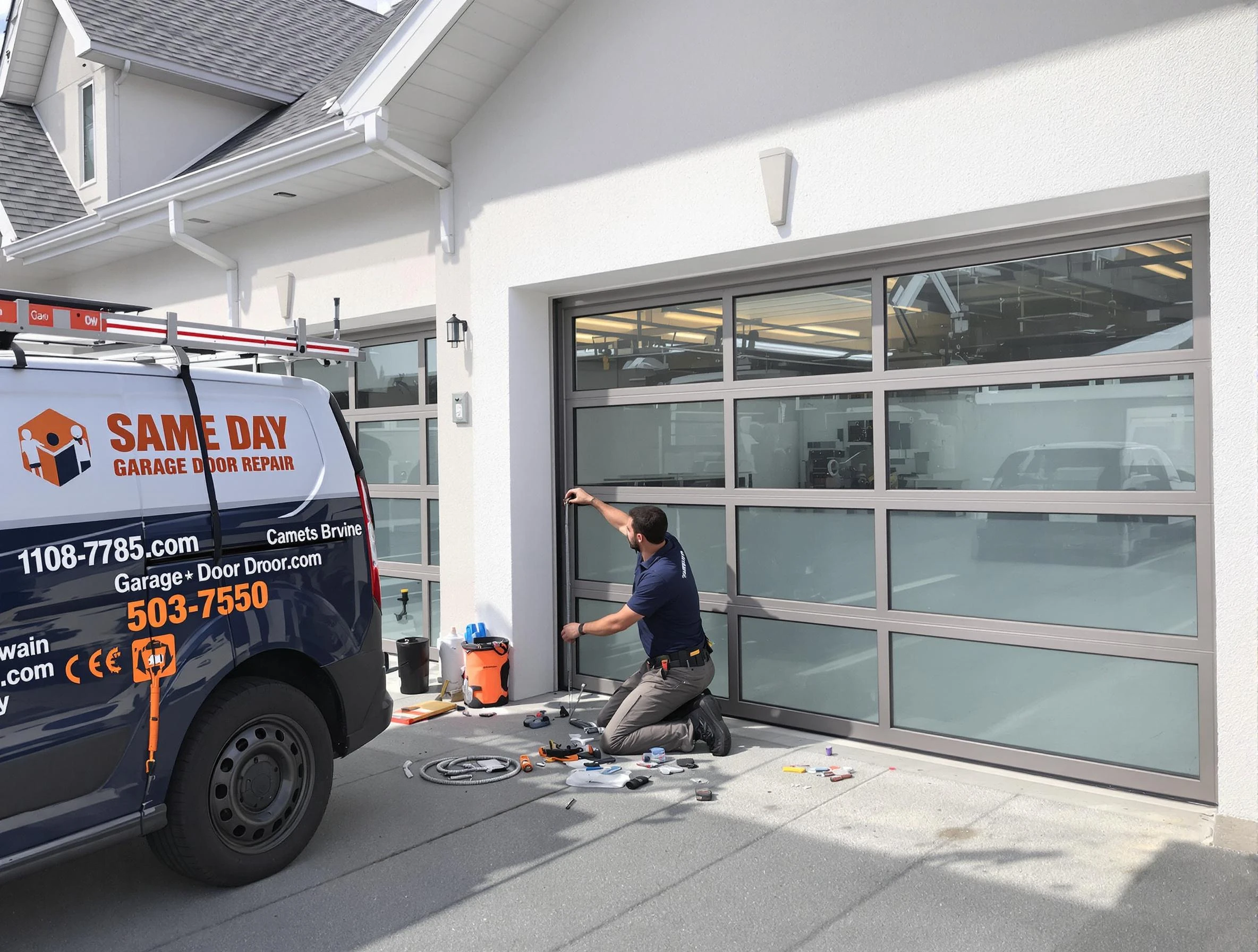 Same-day garage door repair service by Scott Garage Door Repair in Scott